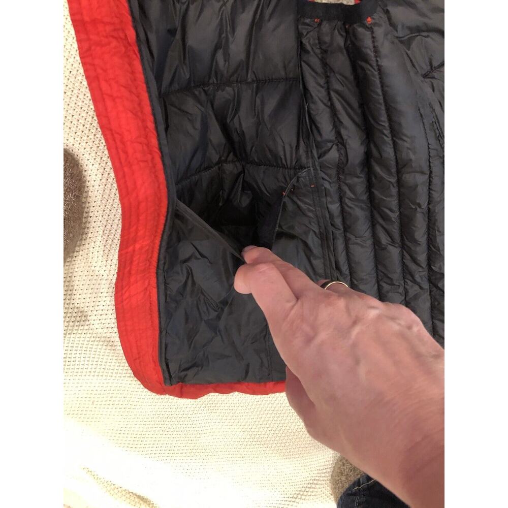 SUPERDRY Japanese Puffer Womens Vest Gilet Hooded Size S/M Red W Shiny Finish - Picture 10 of 11